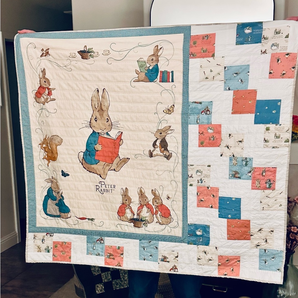 Handmade Peter Rabbit Patchwork Quilt